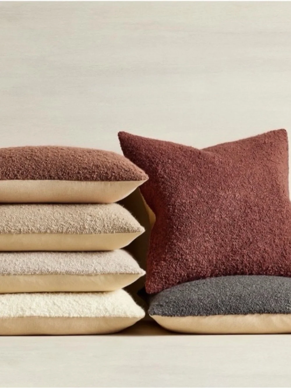 Pottery Barn Chocolate Brown Pillow Cover 20x20 Boucle NWT Rare Cover Only